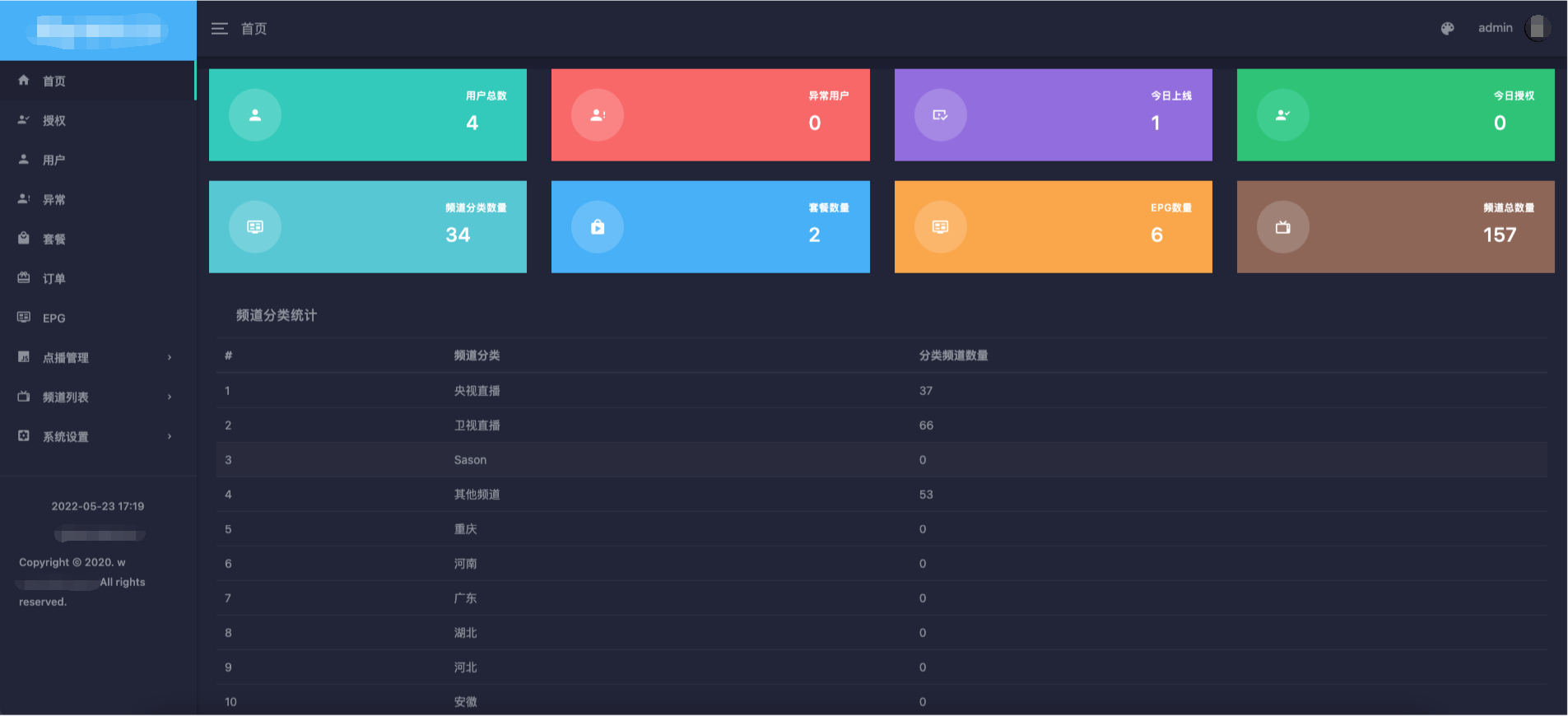 新版骆驼IPTV小肥米iptv管理系统 全开源源码 可对接EZtv电视直播管理系统插图